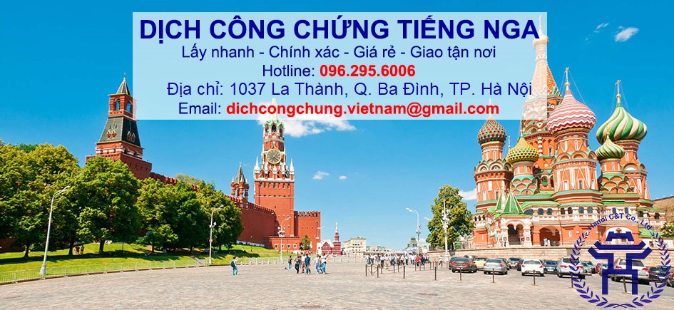 sao y bản chính chứng thực bản sao dịch công chứng tiếng Nga nhanh tại Hà Nội